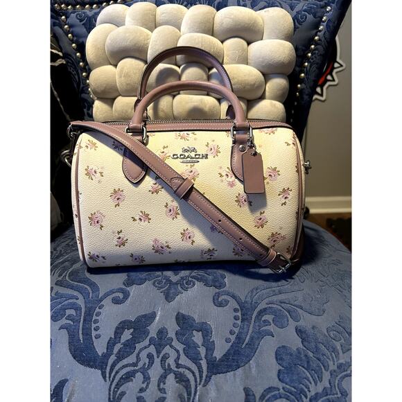 Coach Rowan Lavender Purple Floral Crossbody Handbag NWOT - Picture 2 of 8